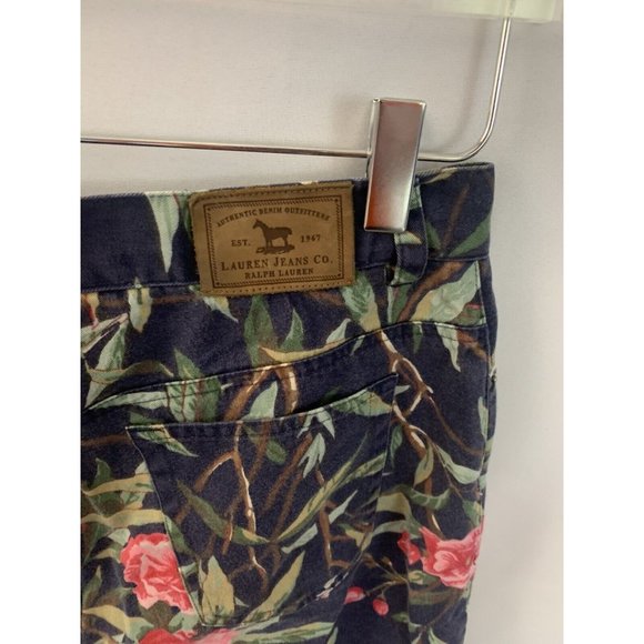 Lauren jeans women’s floral sz 6p ankle chino pants - Picture 3 of 5